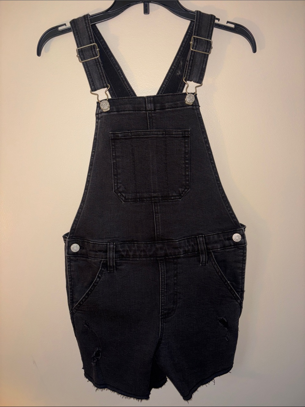 Epic Threads Black Denim Kids Short Overalls